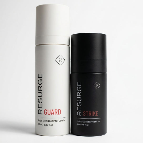 RESURGE Combat Kit: GUARD daily skin hygiene spray 100ml and STRIKE targeted gel 30ml