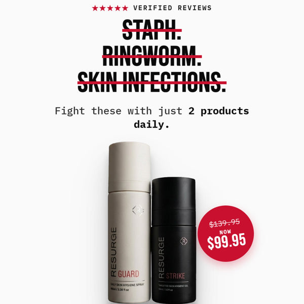 RESURGE Combat Kit bundle offer: GUARD and STRIKE for daily skin defence