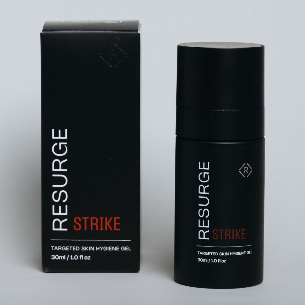RESURGE STRIKE targeted skin hygiene gel 30ml black bottle with box